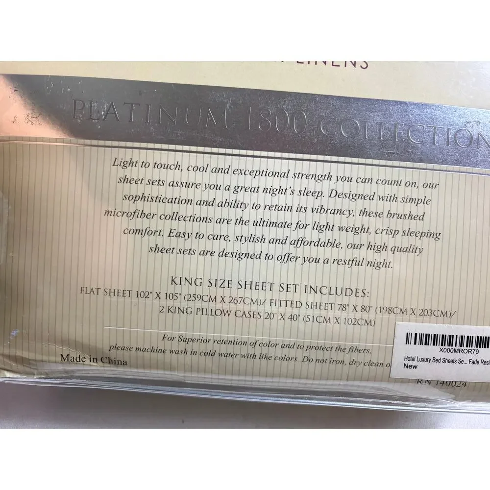 Danjor Linens Platinum 1800 Collection King Size Sheet Set Green NEW